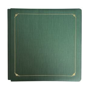 Creative Memories 12 x 12 Premiere Album White Pages Green Gold Trim NEW